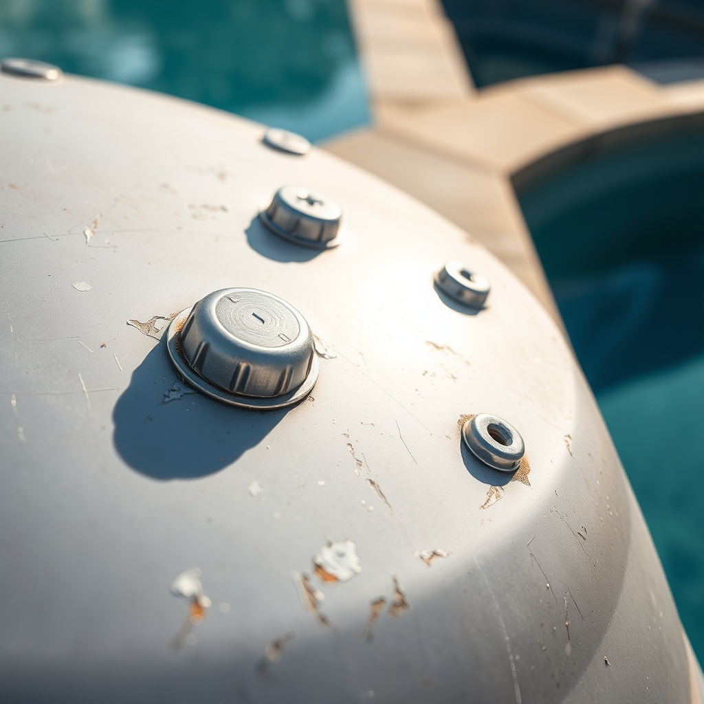 A clean photorealistic close-up photo of a Fafco Solar Bear aluminum absorber plate showin