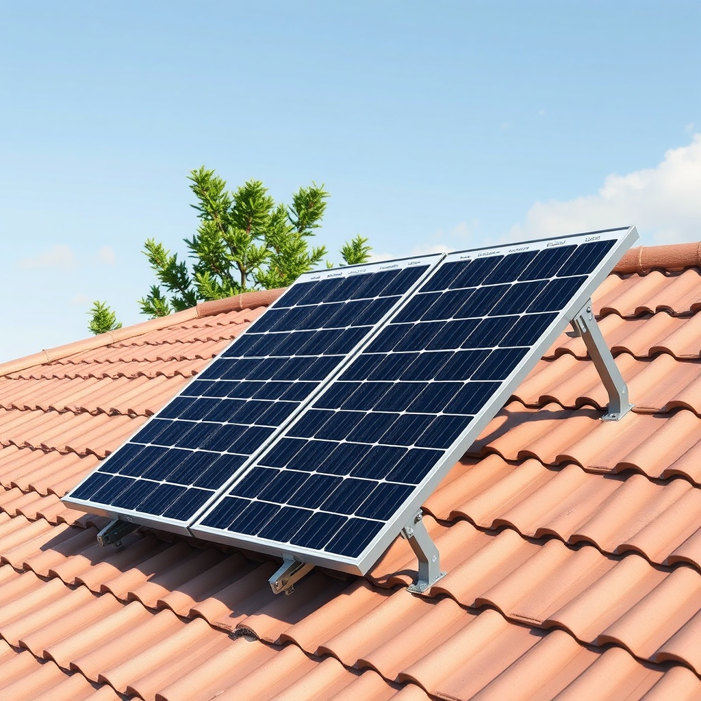 Heliocol solar panels mounted on a south-facing roof with adjustable tilt brackets