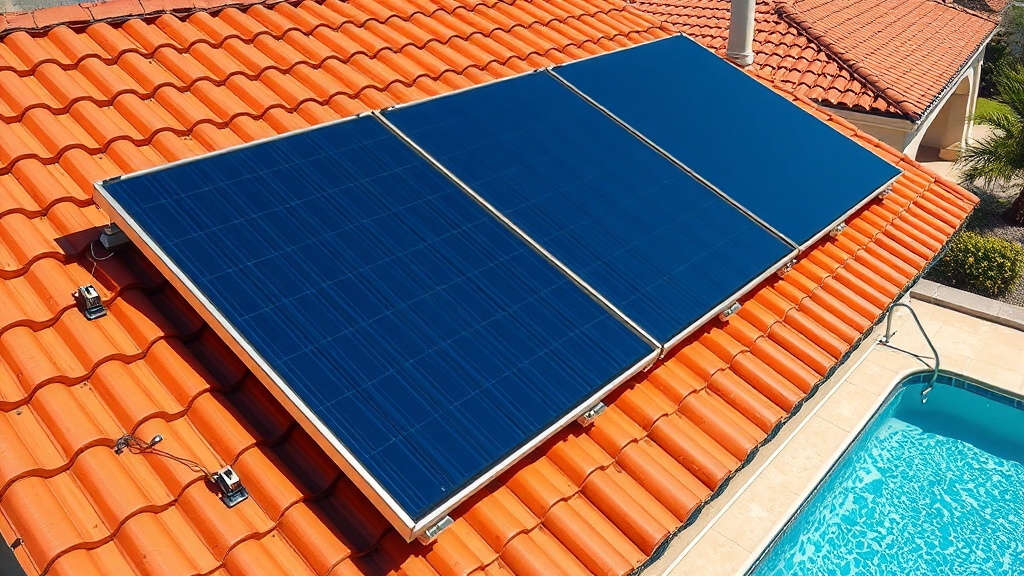 Generic Solar Pool Heater Roof Mount Attachment Methods: Pros and Cons of Rails vs Clips